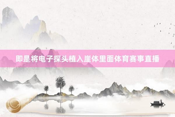 即是将电子探头植入崖体里面体育赛事直播