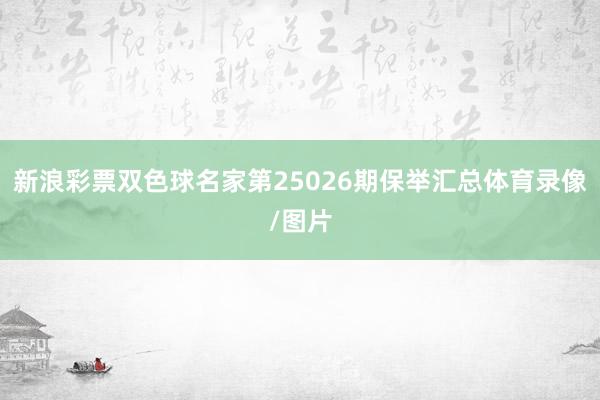 新浪彩票双色球名家第25026期保举汇总体育录像/图片
