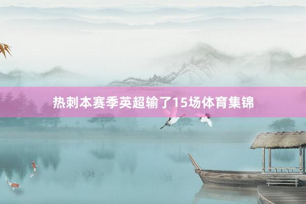 热刺本赛季英超输了15场体育集锦