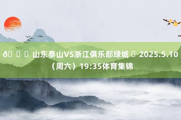🆚山东泰山VS浙江俱乐部绿城 ⏰2025.5.10（周六）19:35体育集锦