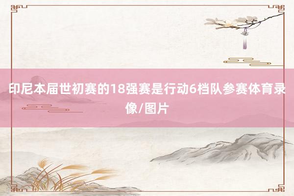 印尼本届世初赛的18强赛是行动6档队参赛体育录像/图片
