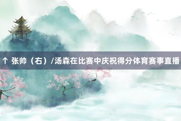 ↑ 张帅（右）/汤森在比赛中庆祝得分体育赛事直播
