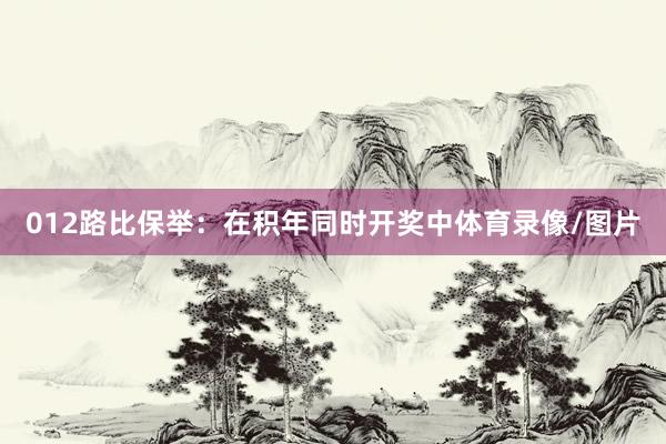 012路比保举：在积年同时开奖中体育录像/图片