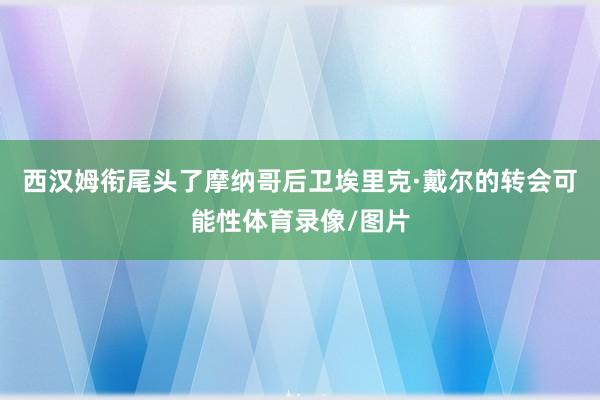 西汉姆衔尾头了摩纳哥后卫埃里克·戴尔的转会可能性体育录像/图片