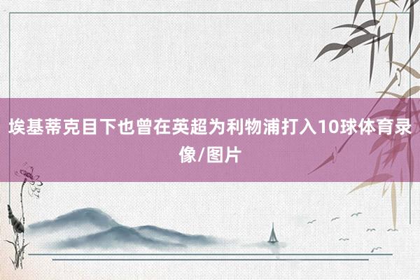 埃基蒂克目下也曾在英超为利物浦打入10球体育录像/图片
