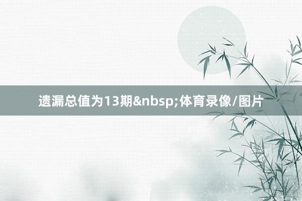 遗漏总值为13期&nbsp;体育录像/图片