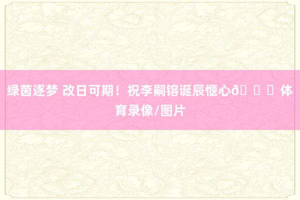 绿茵逐梦 改日可期！祝李嗣镕诞辰惬心🎂体育录像/图片