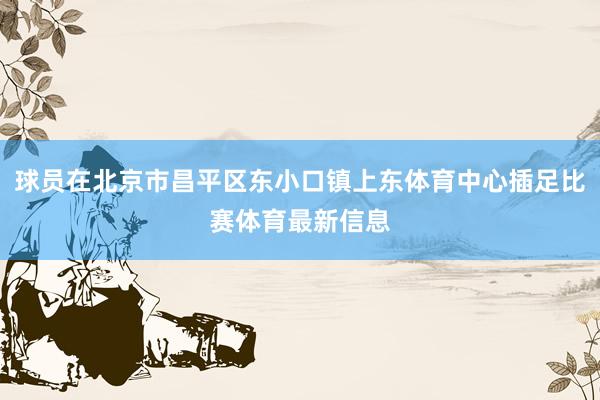 球员在北京市昌平区东小口镇上东体育中心插足比赛体育最新信息