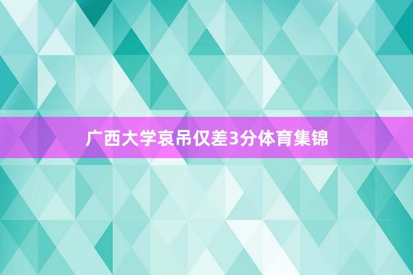 广西大学哀吊仅差3分体育集锦