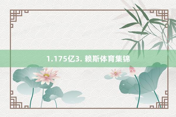 1.175亿3. 赖斯体育集锦