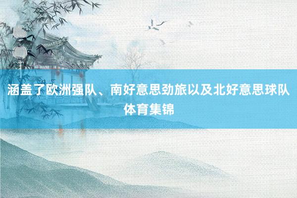 涵盖了欧洲强队、南好意思劲旅以及北好意思球队体育集锦