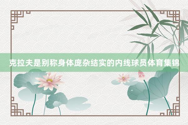 克拉夫是别称身体庞杂结实的内线球员体育集锦